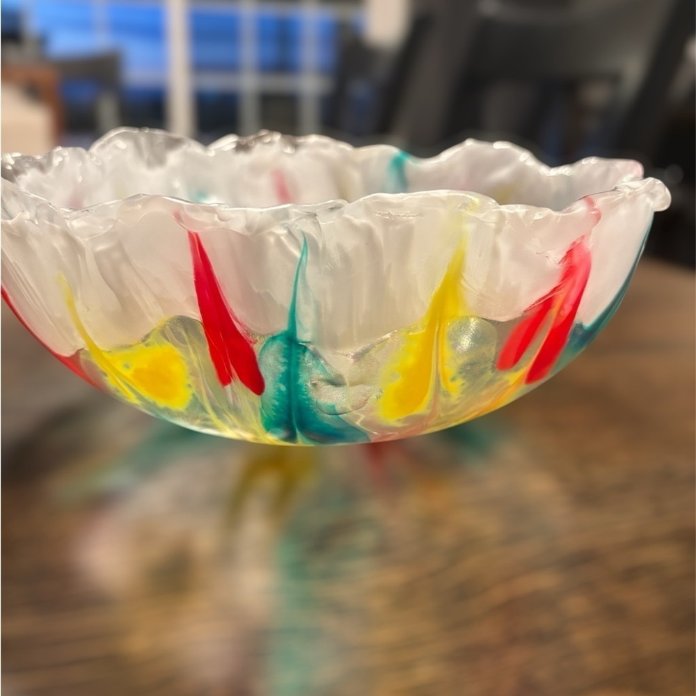 Handmade Colorful Resin Art Bowl Perfect Holiday Gift